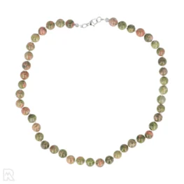 Unakit-Perlenkette mit Knoten | 8 mm – 45 cm