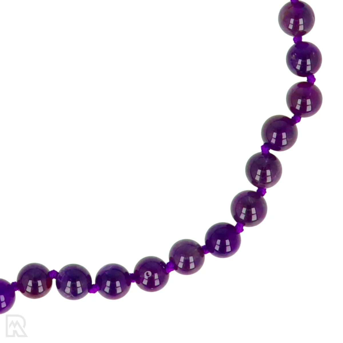 Amethist Geknoopte Kralenketting | A - 8 mm - 45 cm 2 Amethist Geknoopte Kralenketting | A - 8 mm - 45 cm - Afbeelding 2