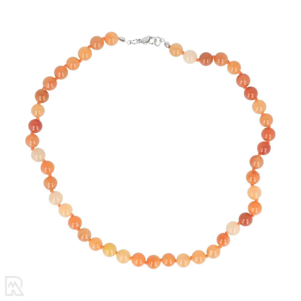 Oranje aventurijn Geknoopte Kralenketting | 8 mm - 45 cm 1 Oranje aventurijn Geknoopte Kralenketting | 8 mm - 45 cm
