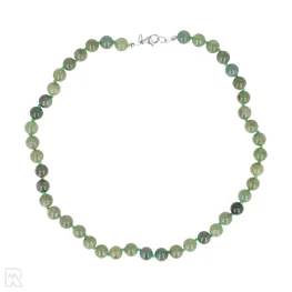 Groene apatiet Geknoopte Kralenketting | 8 mm - 45 cm