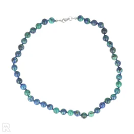 Azuriet malachiet Geknoopte Kralenketting | 8 mm - 45 cm