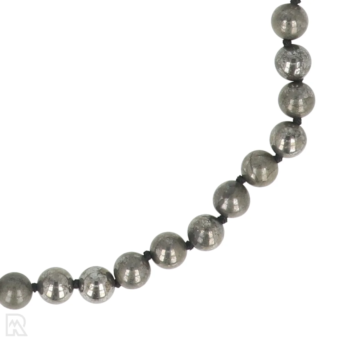 Pyriet Geknoopte Kralenketting |A+ - 8 mm - 45 cm 2 Pyriet Geknoopte Kralenketting |A+ - 8 mm - 45 cm - Afbeelding 2