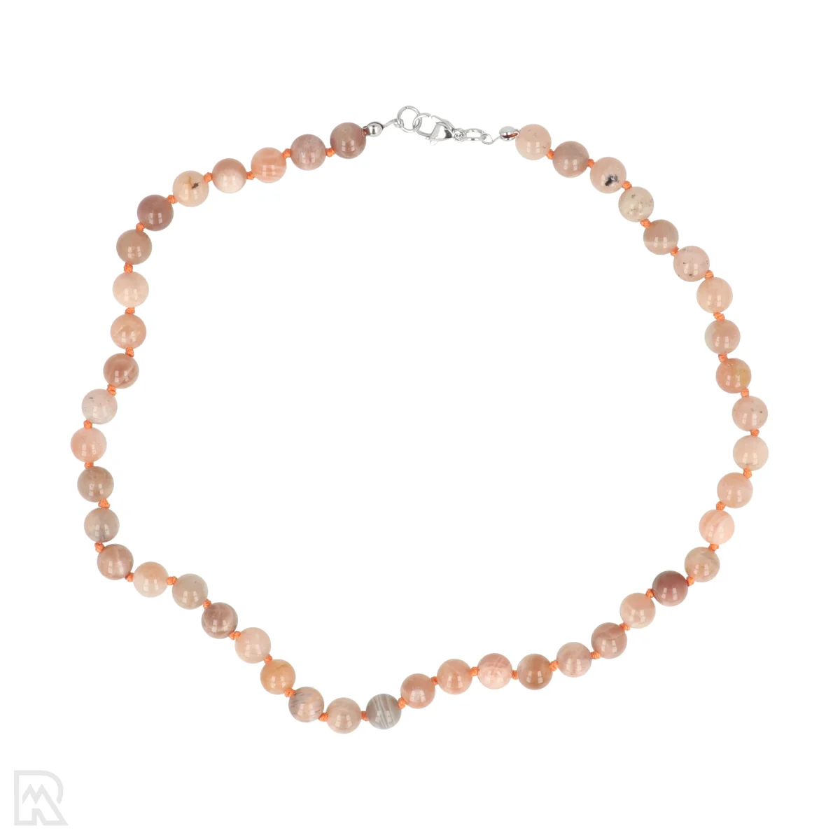 Zonnesteen Geknoopte Kralenketting | 8 mm - 45 cm 1 Zonnesteen Geknoopte Kralenketting | 8 mm - 45 cm