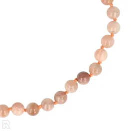 9118 zonnesteen geknoopte kralenketting zoom