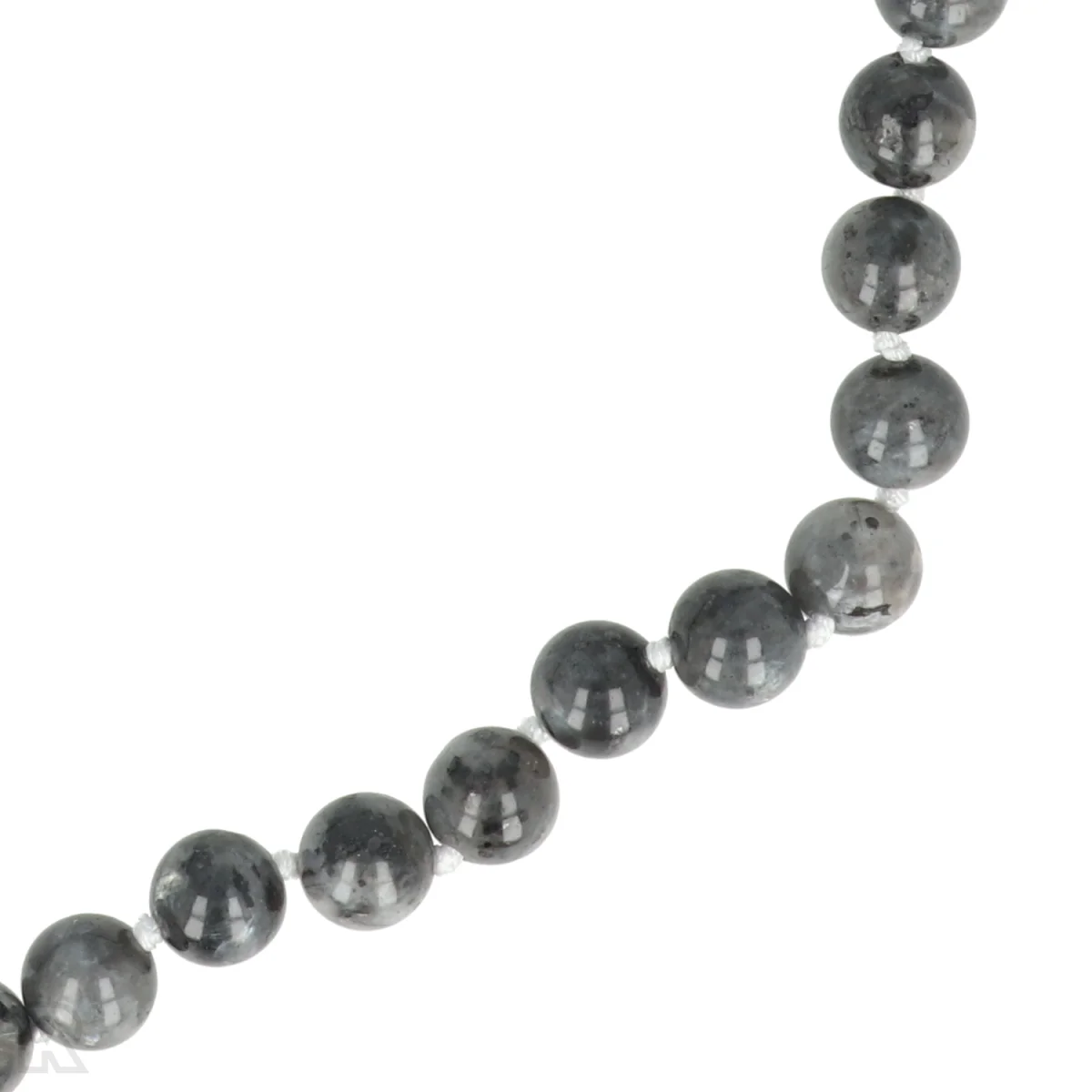 Larvikiet Geknoopte Kralenketting | 8 mm - 45 cm 2 Larvikiet Geknoopte Kralenketting | 8 mm - 45 cm - Afbeelding 2