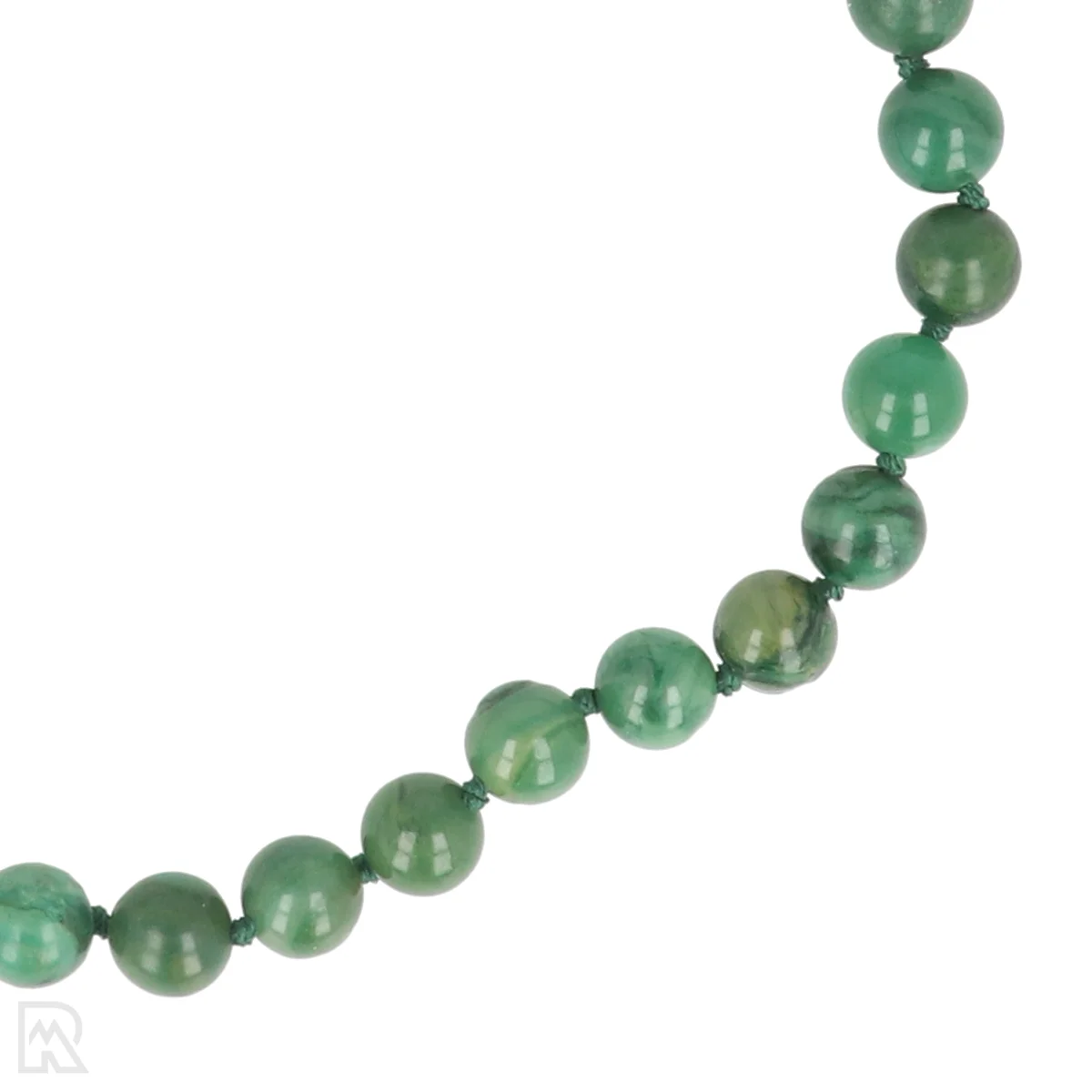 Afrikaanse Jade Geknoopte Kralenketting | 8 mm - 45 cm 2 Afrikaanse Jade Geknoopte Kralenketting | 8 mm - 45 cm - Afbeelding 2