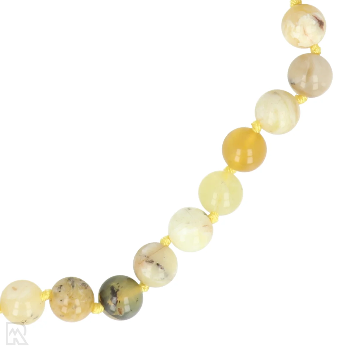 Gele opaal Geknoopte Kralenketting | 8 mm - 45 cm 2 Gele opaal Geknoopte Kralenketting | 8 mm - 45 cm - Afbeelding 2