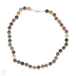 Ozean-Jaspis-Perlenkette mit Knoten | 8 mm – 45 cm
