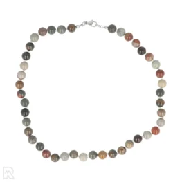 Polychroom picture jaspis Geknoopte Kralenketting | 8 mm - 45 cm
