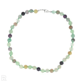 Fluoriet Multi Geknoopte Kralenketting | 8 mm - 45 cm