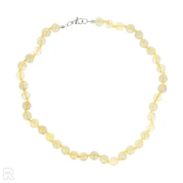 Rutil – gelbe Kordel, geknüpfte Perlenkette | 8 mm – 45 cm