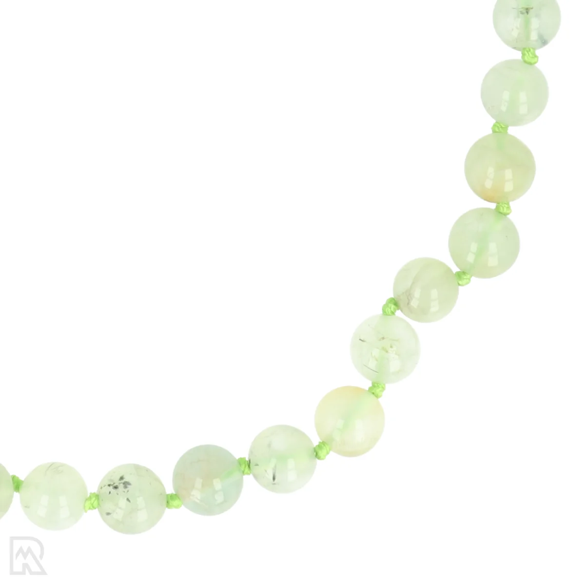 Prehniet - groen koord Geknoopte Kralenketting | 8 mm - 45 cm 2 Prehniet - groen koord Geknoopte Kralenketting | 8 mm - 45 cm - Image 2