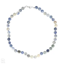 Sodaliet Geknoopte Kralenketting | ab- 8 mm - 45 cm