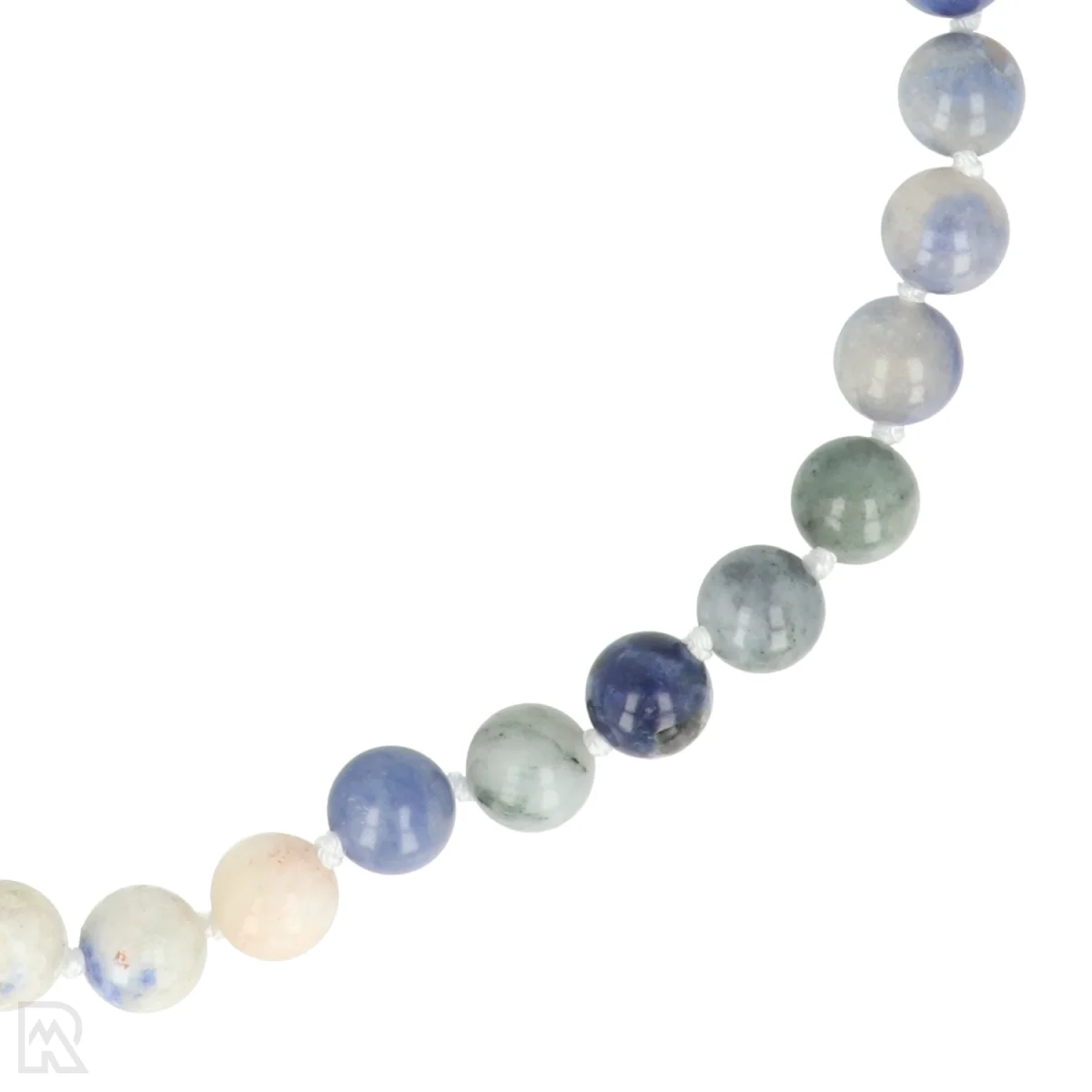 Sodaliet Geknoopte Kralenketting | ab- 8 mm - 45 cm 2 Sodaliet Geknoopte Kralenketting | ab- 8 mm - 45 cm - Image 2
