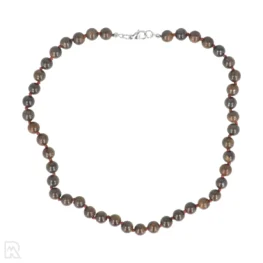 Bronziet Geknoopte Kralenketting | 8 mm - 45 cm