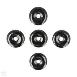 Zwarte Toermalijn Donut Hanger | 4 cm