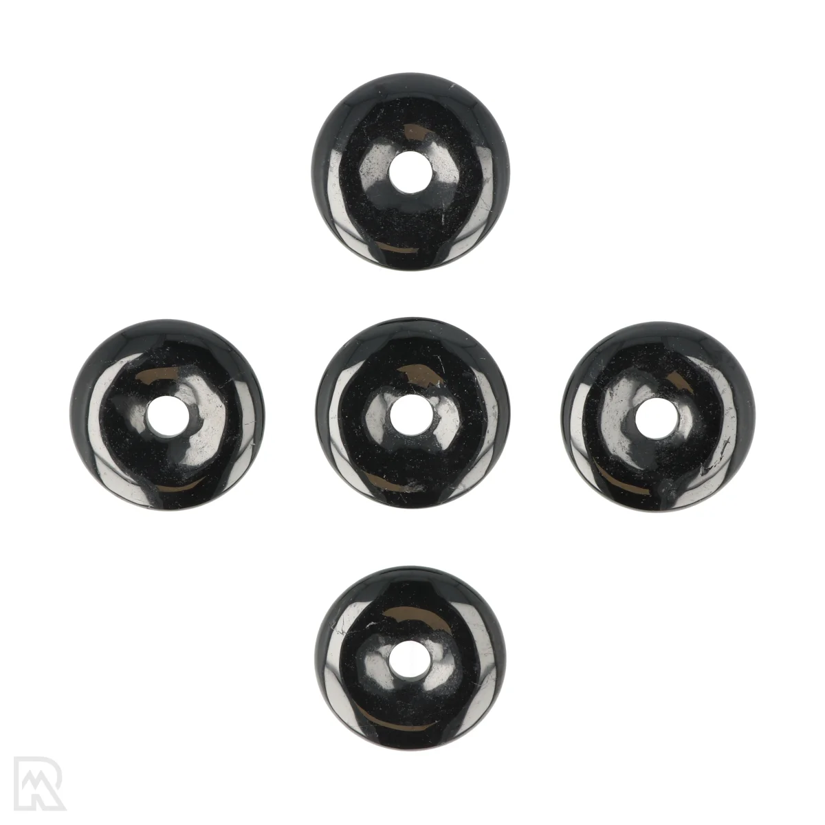 Zwarte Toermalijn Donut Hanger | 4 cm 1 Zwarte Toermalijn Donut Hanger | 4 cm