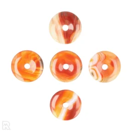 Braided Carnelian Donut Pendant | 4 cm