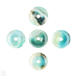 Green Agate Donut Pendant | 4 cm