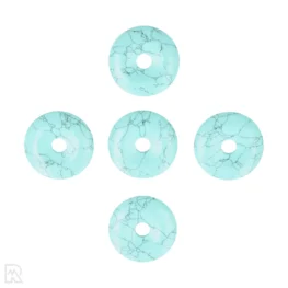 Blue Howlite Donut Pendant | 4 cm