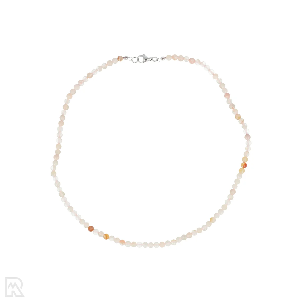 Bloem Agaat Ronde Kralenketting | 4 mm - 45 cm 1 Bloem Agaat Ronde Kralenketting | 4 mm - 45 cm