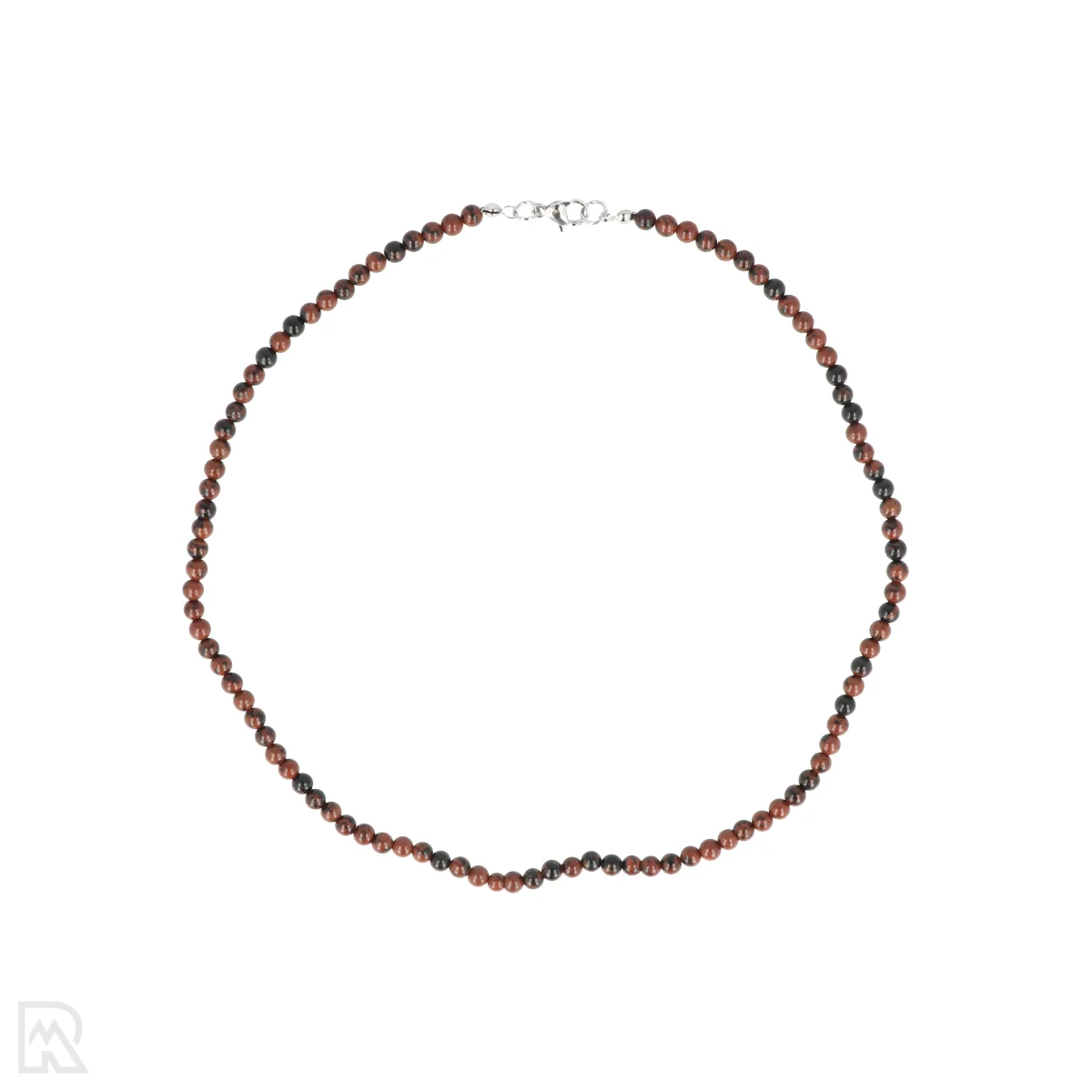 Mahonie Obsidiaan Ronde Kralenketting | 4 mm - 45 cm 1 Mahonie Obsidiaan Ronde Kralenketting | 4 mm - 45 cm