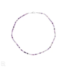 Paarse Fluoriet Ronde Kralenketting | 4 mm - 45 cm