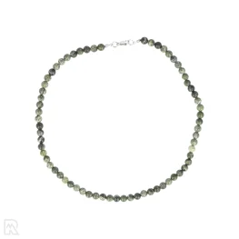 Groene Zebra Jaspis Ronde Kralenketting | 6 mm - 45 cm