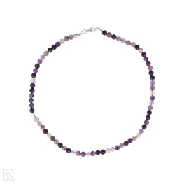 Paarse Fluoriet Ronde Kralenketting | 6 mm - 45 cm