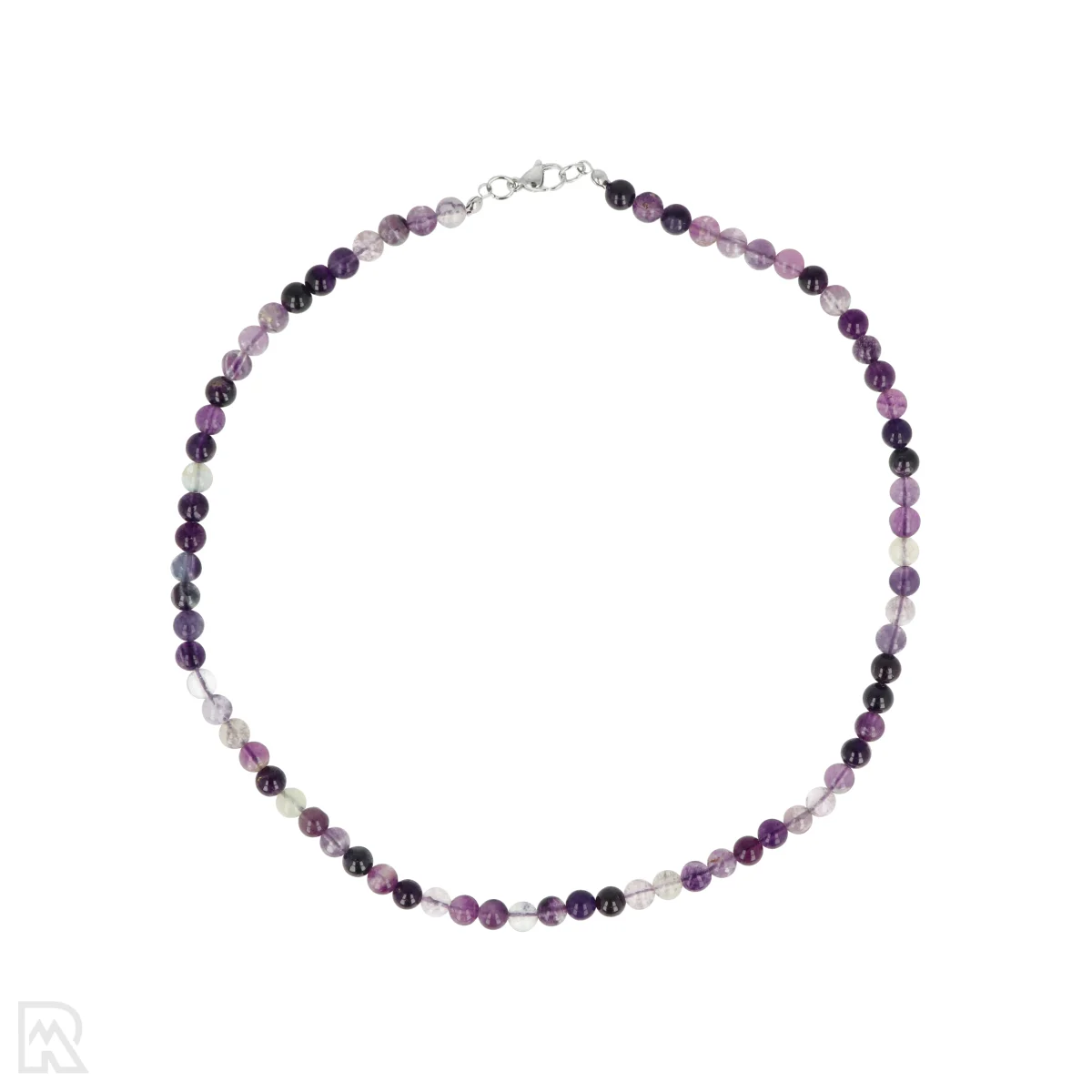 Paarse Fluoriet Ronde Kralenketting | 6 mm - 45 cm 1 Paarse Fluoriet Ronde Kralenketting | 6 mm - 45 cm