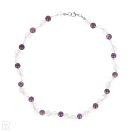 Gouden Driehoek Geknoopte Kralenketting | 8 mm - 45 cm