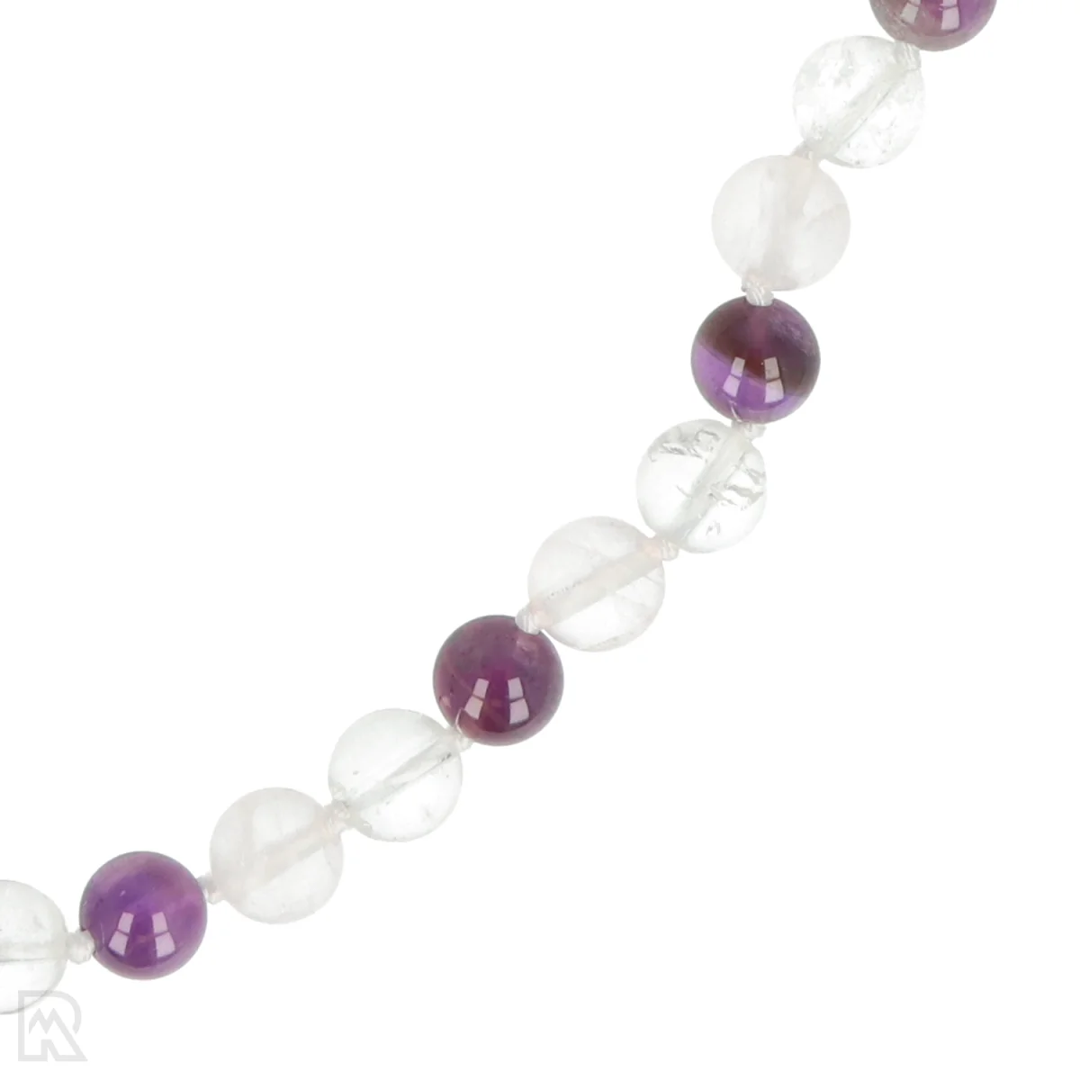 Gouden Driehoek Geknoopte Kralenketting | 8 mm - 45 cm 2 Gouden Driehoek Geknoopte Kralenketting | 8 mm - 45 cm – Bild 2