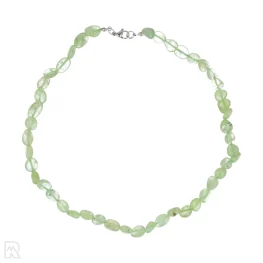 Prehniet Trommelsteen ketting | 8 - 10 mm - 45 cm