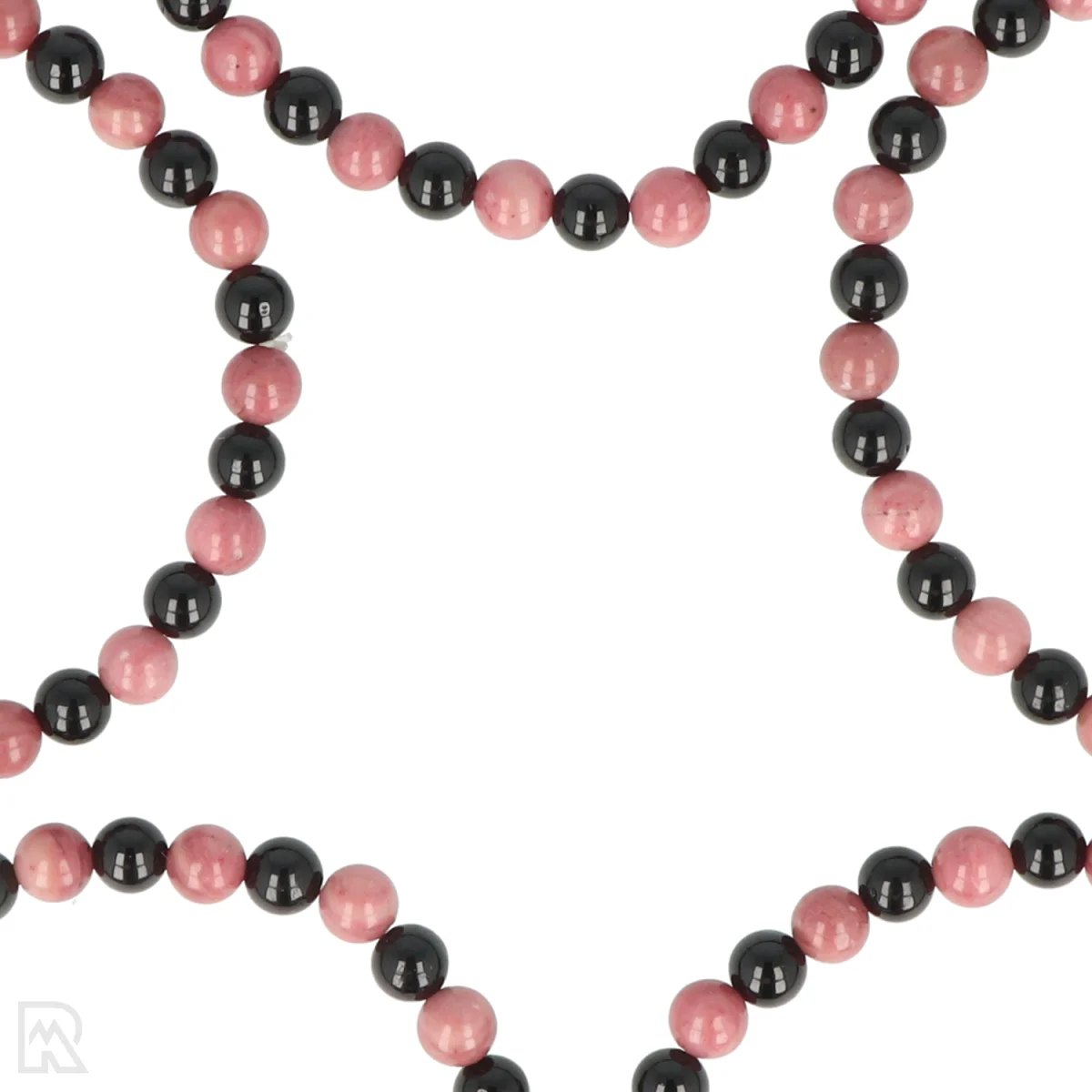 Rhodoniet - Zwarte Toermalijn Kogelarmband | 6 mm 2 Rhodoniet - Zwarte Toermalijn Kogelarmband | 6 mm - Afbeelding 2