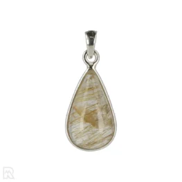 Rutilated Quartz Silver Pendant from India, item number 22966
