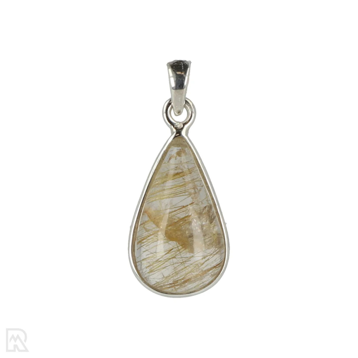 Rutielkwarts Zilveren Hanger | S 1 Rutilated Quartz Silver Pendant from India, item number 22966