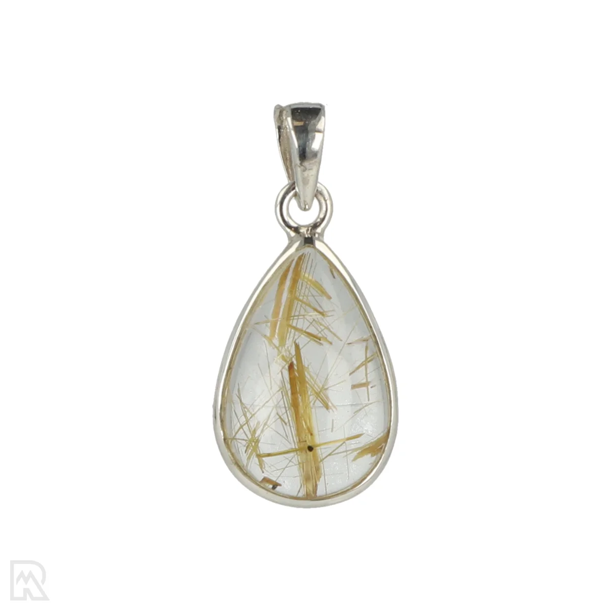 Rutielkwarts Zilveren Hanger | S 1 Rutilated Quartz Silver Pendant from India, item number 22968