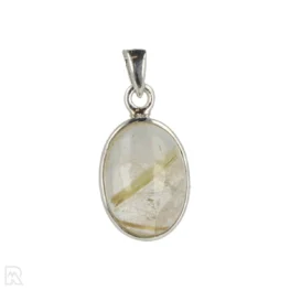 Rutilated Quartz Silver Pendant from India, item number 22975