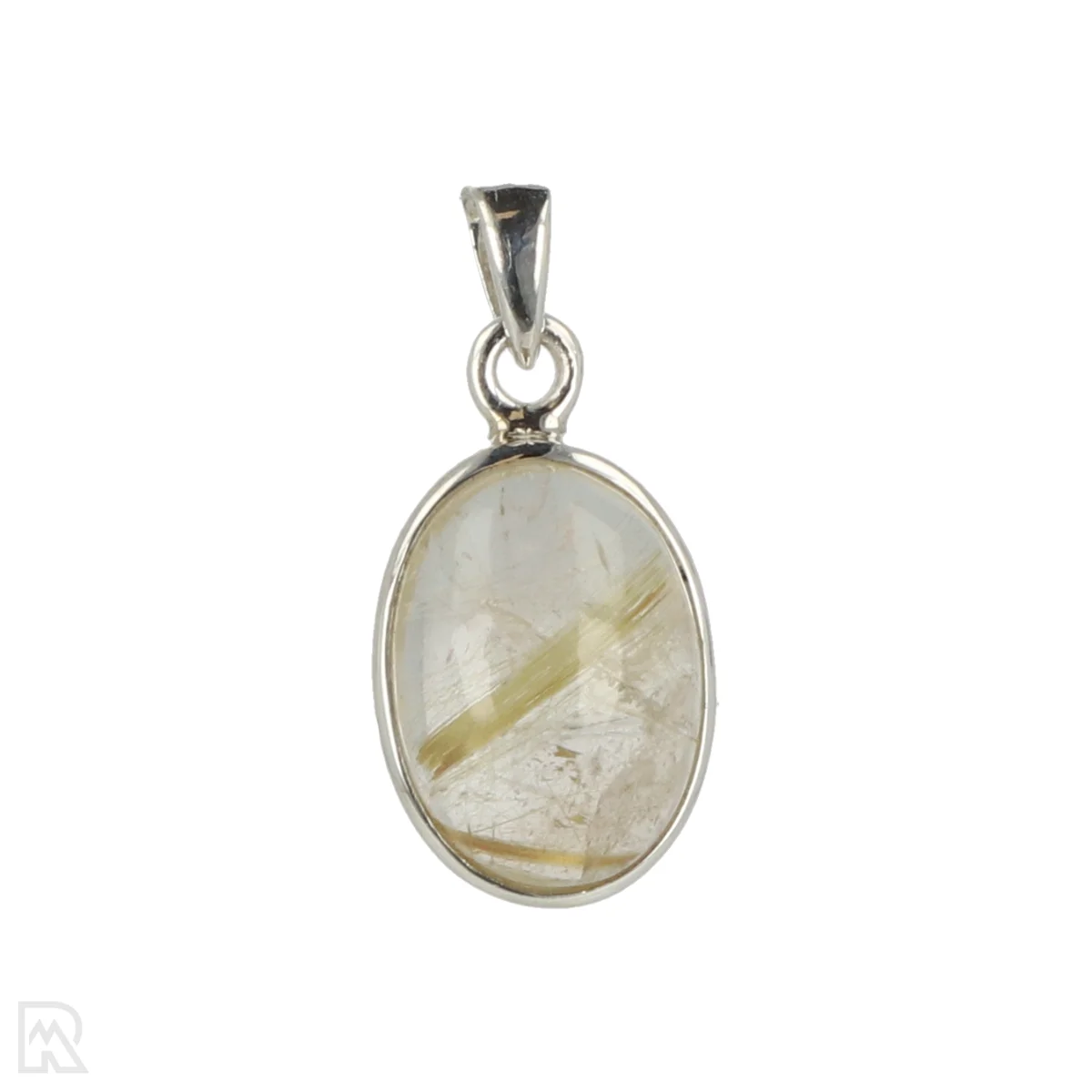 Rutielkwarts Zilveren Hanger | S 1 Rutilated Quartz Silver Pendant from India, item number 22975