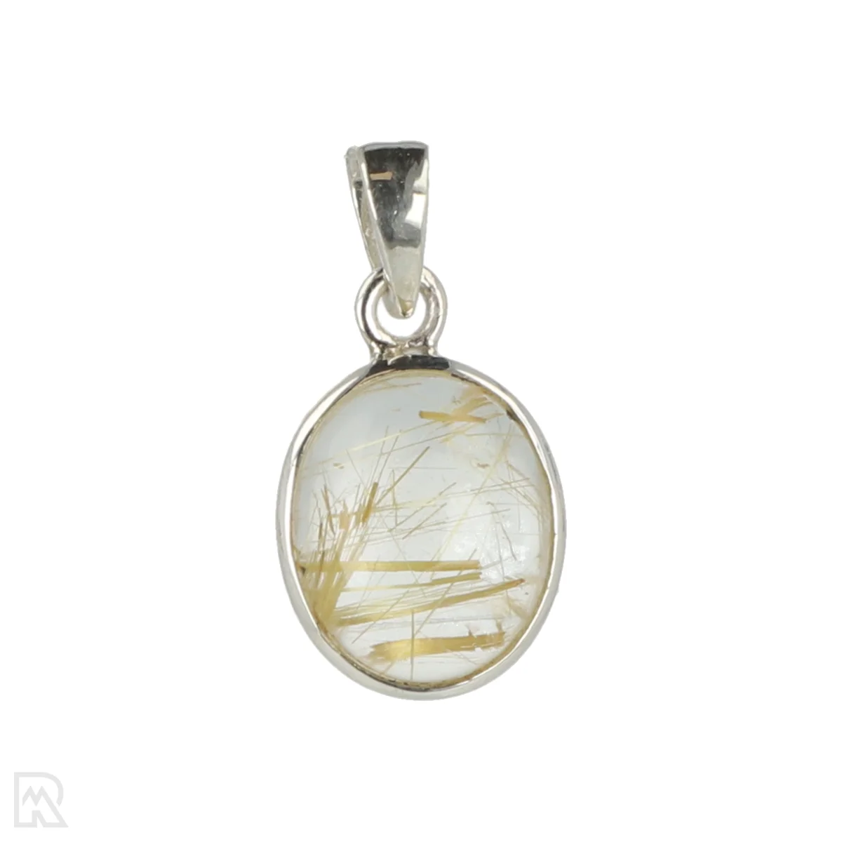 Rutielkwarts Zilveren Hanger | S 1 Rutilated Quartz Silver Pendant from India, item number 22977