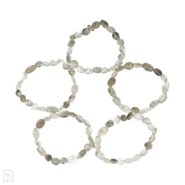 Groene Rutiel Trommelsteen Armband | 8 - 10 mm