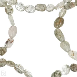 330 groene rutielkwarts trommelsteen armband zoom