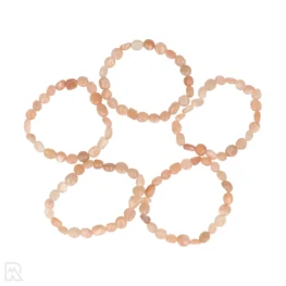 Roze Maansteen Trommelsteen Armband | 8 - 10 mm