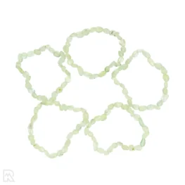 Prehniet Trommelsteen Armband | 6 - 8 mm