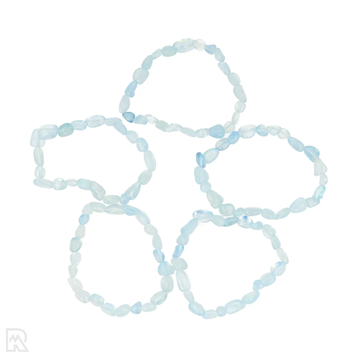 Aquamarijn Trommelsteen Armband | 6 - 8 mm 1 Aquamarijn Trommelsteen Armband | 6 - 8 mm