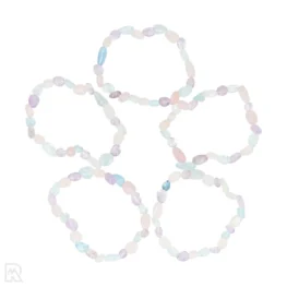 Aquamarin – Rosenquarz – Amethyst: Armband aus Trommelsteinen | 6–8 mm