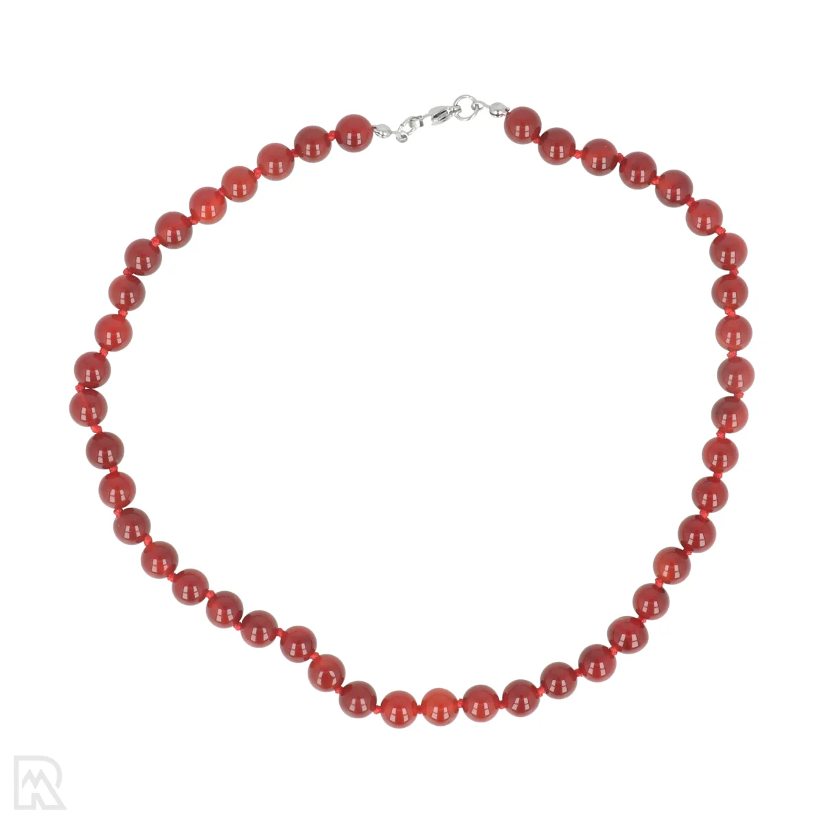 Carneool Geknoopte Kralenketting | 8 mm - 45 cm 1 Carneool Geknoopte Kralenketting | 8 mm - 45 cm