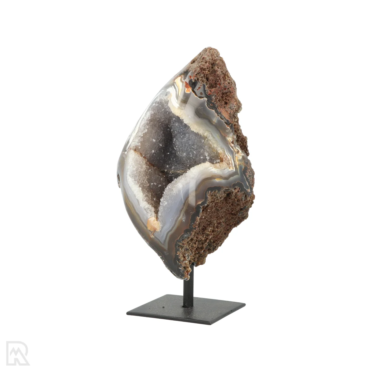 Agate Druzy on Stand 3 Agate Druzy on a Stand from Brazil, item number 23177